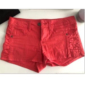 Coral Mid-Rise Shorts